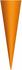 ROTH Schultüten-Rohling klein zum Basteln orange - 35 cm rund - ohne Verschluss (663526)