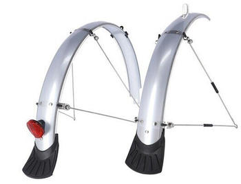 XLC Mg-f02 Reflective 45 Mm 28" Mudguard Set Silber 28" - 700