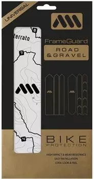 All Mountain Style Honeycomb Rahmenschutz-Aufkleber Gravel/Straße, schwarz, 12-teilig (AMSFG8STRB)