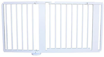 Micoland Absperrgitter / Türschutzgitter / Treppenschutzgitter massiv V 141cm weiß