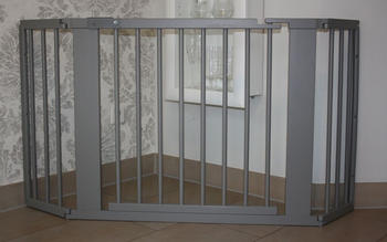 Micoland Schutzgitter / Absperrgitter / Türgitter / Treppenschutzgitter V 141cm grau