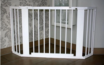 Micoland Schutzgitter / Absperrgitter / Türgitter / Treppenschutzgitter V 141cm weiß