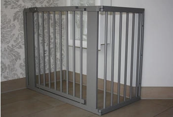 Micoland Schutzgitter / Absperrgitter / Türgitter / Treppenschutzgitter V 139cm grau