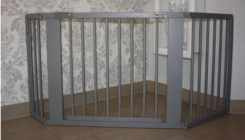 Micoland Schutzgitter / Absperrgitter / Türgitter / Treppenschutzgitter V 163cm grau
