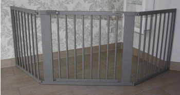 Micoland Schutzgitter / Absperrgitter / Türgitter / Treppenschutzgitter V 216cm grau