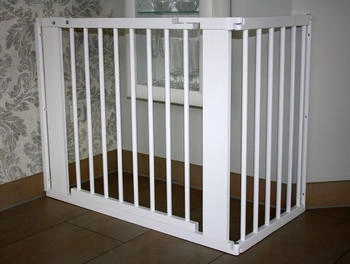 Micoland Schutzgitter / Absperrgitter / Türgitter / Treppenschutzgitter V 139cm weiß