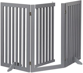 Relaxdays Graues Absperrgitter mit Tür 92 cm hoch Relaxdays Graues Absperrgitter mit Tür 92 cm hoch