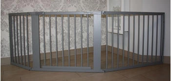 Micoland Schutzgitter / Absperrgitter / Türgitter / Treppenschutzgitter V 229cm grau