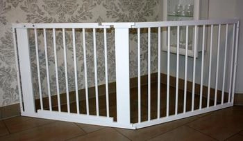 Micoland Schutzgitter / Absperrgitter / Türgitter / Treppenschutzgitter V 183cm weiß