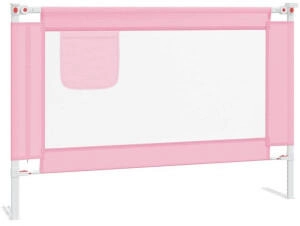 vidaXL Kleinkind-Bettschutzgitter Rosa 100x25 cm Stoff