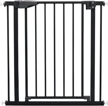 Fillikid Türschutzgitter / Treppenschutzgitter Autoclose (75 bis 82 cm) zum Klemmen ohne bohren schließt selbsständig Schwarz