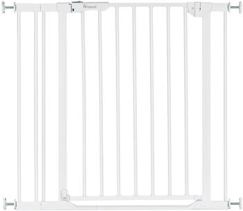 Hauck Türschutzgitter / Treppenschutzgitter Clear Step 2 (75-80 cm) inkl. 9 cm Verlängerung White