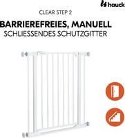 Hauck T&uuml;rschutzgitter "Clear Step 2, White" auch als Treppenschutzgitter verwendbar;