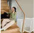Relaxdays Wooden Safety Barrier 204 cm White
