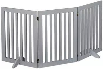 Relaxdays Pet Safety Gate 154 cm Grey