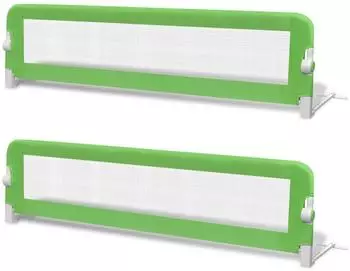 vidaXL Bed Rails 150x42 cm Green (2-Pack)