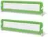 vidaXL Bed Rails 150x42 cm Green (2-Pack)