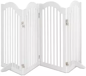 Relaxdays Absperrgitter 92cm hoch, 4 Paneele, weiß