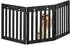 Relaxdays Hundeabsperrgitter 3-teilig, freistehend, 60x153cm, MDF, schwarz (10049176_46)