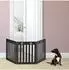 Relaxdays Hundeabsperrgitter 3-teilig, freistehend, 60x153cm, MDF, schwarz (10049176_46)