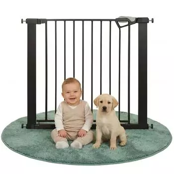 Roba easySafe+ Metall-Sicherheitsgitter 75-82cm (erweiterbar bis 110cm), schwarz (215047SM)