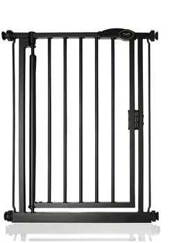 Safetots Druckmontage-Treppengitter selbstschließend, extra schmal, 61-66,5cm, mattschwarz