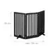 Relaxdays Absperrgitter mit Tür, faltbar, freistehend, 92x154cm, schwarz