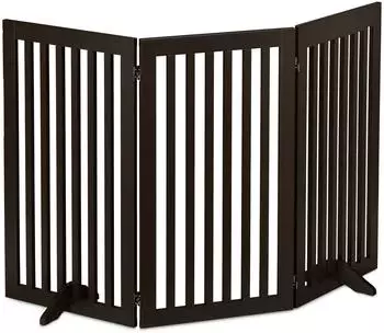 Relaxdays Absperrgitter freistehend, klappbar, 92x154cm, braun (10036758_1088)