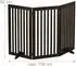 Relaxdays Absperrgitter freistehend, klappbar, 92x154cm, braun (10036758_1088)