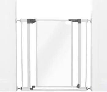 Dreambaby Sicherheitsgitter mit transparentem Panel, 76-81cm, weiß (G9327)
