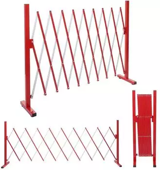 MCW Absperrgitter MCW-B34, ausziehbar, Alu, rot-wei&szlig;, 103cm x 32-265cm (MCW-B34)