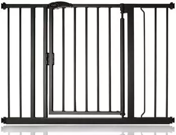 Safetots Selbstschließendes Treppengitter, Druckmontage, 103,8-110,8cm, mattschwarz (10502)