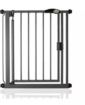 Safetots Druckmontage Treppengitter, selbstschließend, schmal, 68,5-75cm, schiefergrau (i76cd-008)