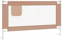vidaXL Kleinkind-Bettschutzgitter Taupe 140x25 cm Stoff