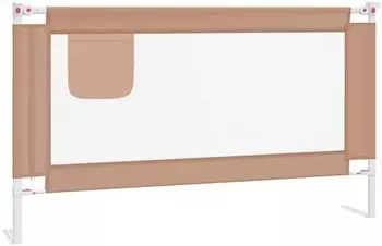 vidaXL Bettschutzgitter Kleinkind, Stoff, taupe, 140x25cm
