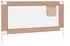 vidaXL Bettschutzgitter Kleinkind, Stoff, taupe, 140x25cm
