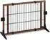 Relaxdays Ausziehbares Absperrgitter 71cm hoch, dunkelbraun/schwarz