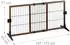 Relaxdays Ausziehbares Absperrgitter 71cm hoch, dunkelbraun/schwarz