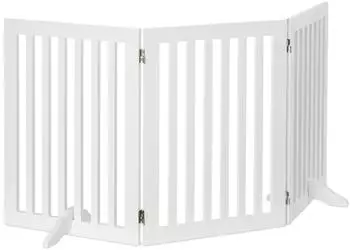 Relaxdays Schutzgitter faltbar, MDF, weiß, 70x154cm (10027512_1088)