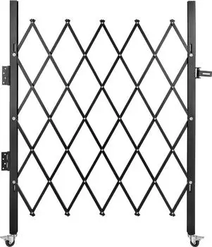 VEVOR Faltbares Sicherheitstor aus Stahl 154x180cm, schwarz