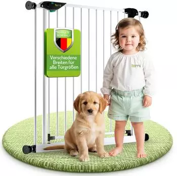 Bomi Mira T&uuml;rschutzgitter ohne Bohren, 83-243cm, selbstschlie&szlig;end (Mira)
