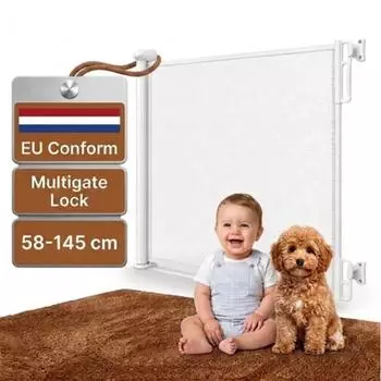 Twinky Twinky® ausziehbares Treppenschutzgitter 80-130cm, weiß (Twinky)
