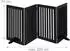 Relaxdays Absperrgitter faltbar, 4 Panels, MDF, 70x205cm, schwarz