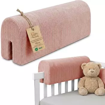 Totsy Baby Bettumrandung Babybett 70cm Cord Oeko-Tex rosa