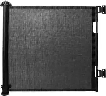 Relaxdays Türschutzrollo ausziehbar bis 150cm, Kinderschutz, schwarz ()