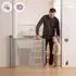 Moby-System STAIRSAFE Treppenschutzgitter ausziehbar 140cm Auto Lock grau