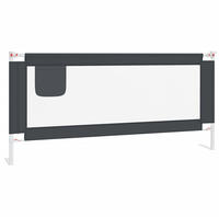 vidaXL Kleinkind-Bettschutzgitter Dunkelgrau 200x25 cm Stoff