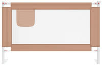 vidaXL Kleinkind-Bettschutzgitter Taupe 120x25 cm Stoff