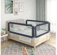 vidaXL Kleinkind-Bettschutzgitter Dunkelgrau 180x25 cm Stoff