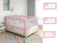 vidaXL Kleinkind-Bettschutzgitter Rosa 120x25 cm Stoff